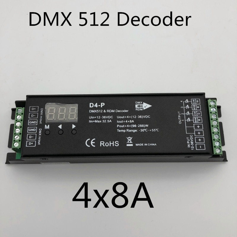 3pcs  DMX512  RDM ڴ Է 12-36V 4x8ACH L..